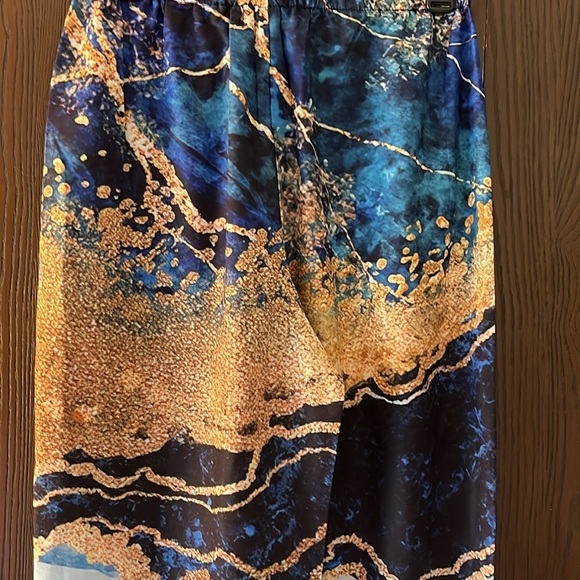 Misslook polyester blue and gold pull-on lounging pants. Size Small NWOT - Picture 7 of 8